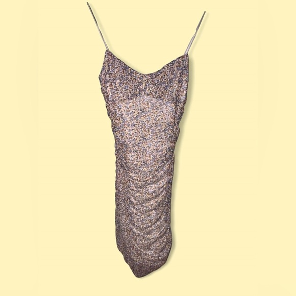 Garage Ruched Floral Mesh Mini Dress Size XS | NWT - Picture 5 of 8